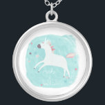Magic Unicorn Squad - Mach einen Wunsch Versilberte Kette<br><div class="desc">Magic Unicorn Squad II von Juni Erica Vess. Ein Einhorn vor pastellfarbenem Hintergrund.</div>