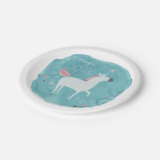 Magic Unicorn Squad Pappteller (Schrägansicht)