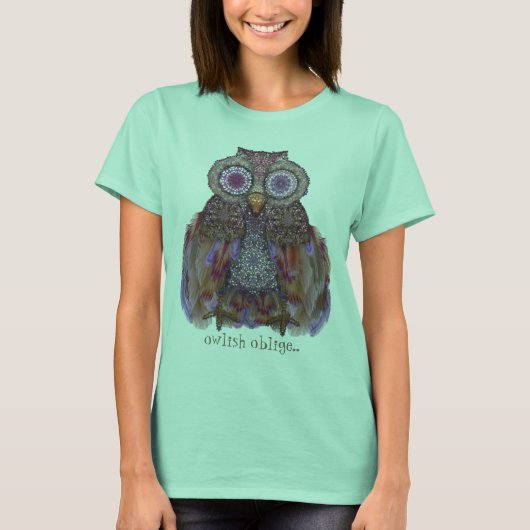 Magic uu.Collage mit Spitzen und Federn T-Shirt (Vorderseite)
