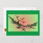 Magic Valley Daytime Art Postcard - Green, Pink Postkarte (Vorne/Hinten)