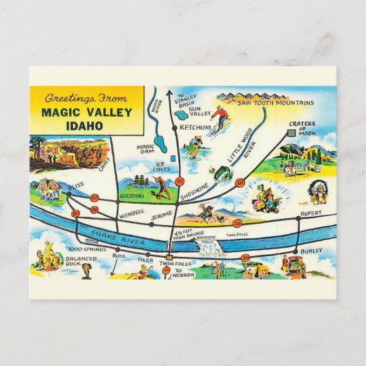 Magic Valley Idaho Gruß Postkarte (Vorderseite)