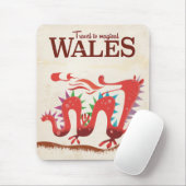Magic Wales Dragon Reiseplakat Mousepad (Mit Mouse)