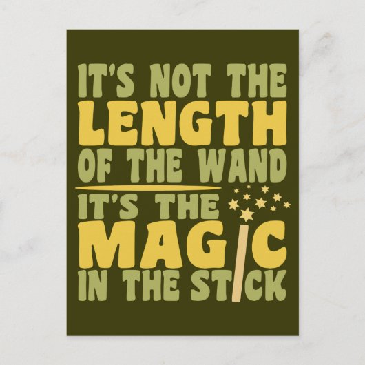 MAGIC WAND benutzerdefinierte Postkarte (Vorderseite)
