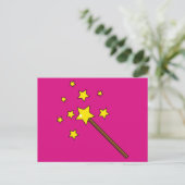Magic Wand Holiday Postkarte (Stehend Vorderseite)