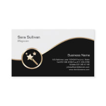 Magic Wand Icon Magician Business Card