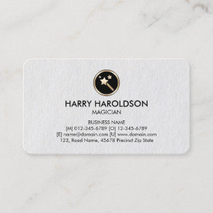 Magic Wand Icon Magician Premium Business Card Visitenkarte