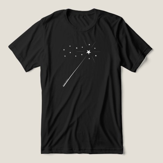 Magic Wand mit Sternen und Glitzern in Weiß Tri-Blend Shirt (Design Vorderseite)