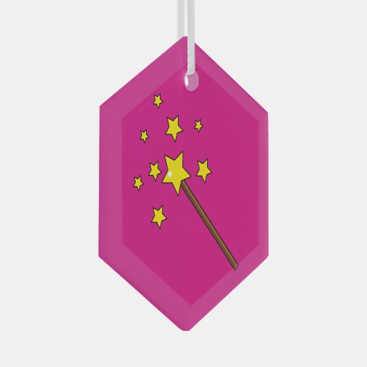 Magic Wand Ornament Aus Glas (Vorderseite Rechts)