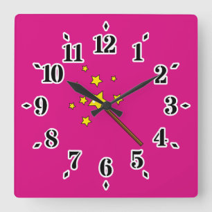 Magic Wand Quadratische Wanduhr