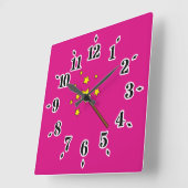 Magic Wand Quadratische Wanduhr (Winkel)