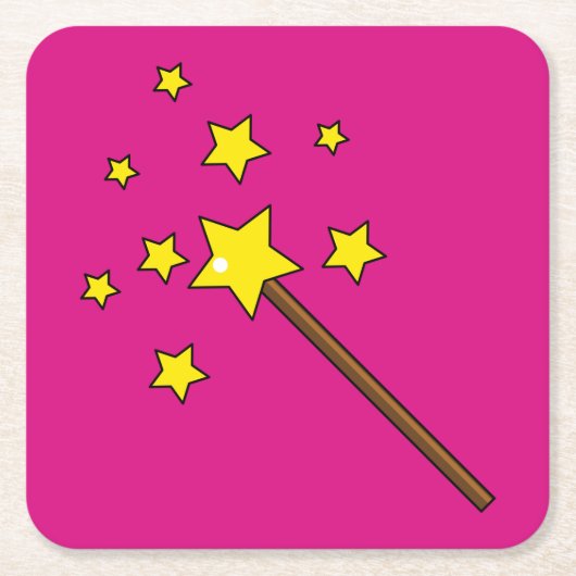 Magic Wand Rechteckiger Pappuntersetzer (Vorderseite)