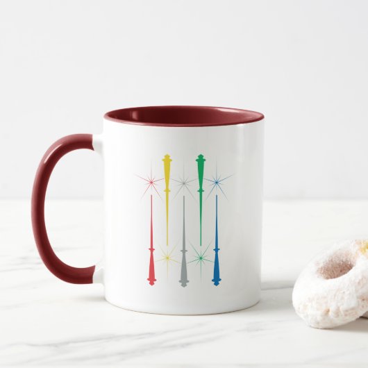 Magic Wands Tasse 11oz. Dunkelrot (Mit Donut)