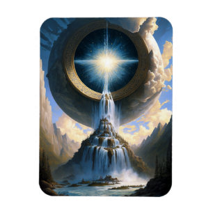 Magic Waterfall Surreal Fantasy Art Magnet