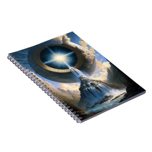 Magic Waterfall Surreal Fantasy Art Notizblock (Rechte Seite)