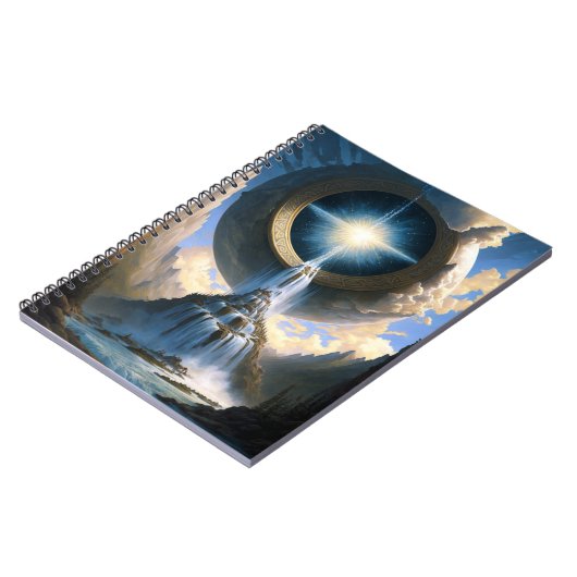 Magic Waterfall Surreal Fantasy Art Notizblock (Linke Seite)