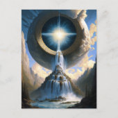Magic Waterfall Surreal Fantasy Art Postkarte (Vorderseite)
