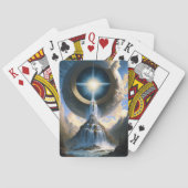 Magic Waterfall Surreal Fantasy Art Spielkarten (Rückseite)