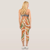 Magic Wave Pattern Capri Leggings (Rückseite)
