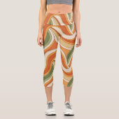 Magic Wave Pattern Capri Leggings (Vorderseite)