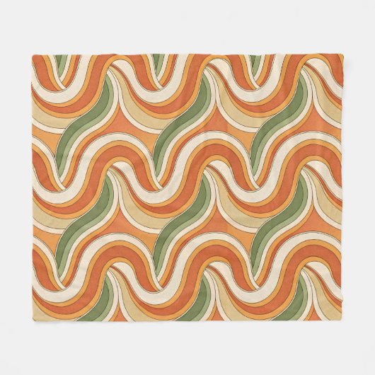 Magic Waves Muster Fleecedecke (Vorderseite (Horizontal))