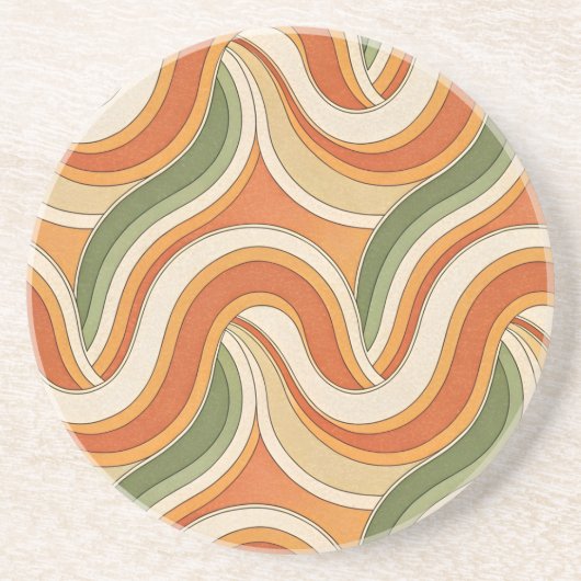 Magic Waves Muster Getränkeuntersetzer (Vorne)