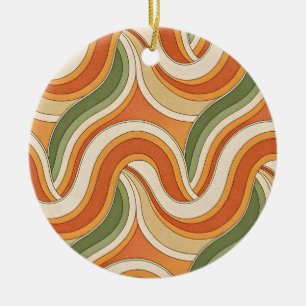Magic Waves Muster Keramik Ornament