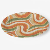 Magic Waves Muster Pappteller (Schrägansicht)