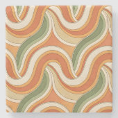 Magic Waves Muster Steinuntersetzer (Vorderseite)