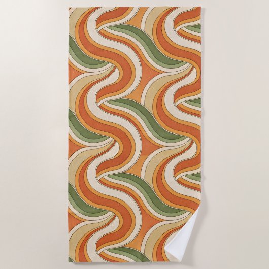 Magic Waves Muster Strandtuch (Vorderseite)