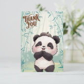 Magic Whimsical Panda Dankeskarte (Stehend Vorderseite)