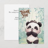 Magic Whimsical Panda Dankeskarte (Vorne/Hinten)