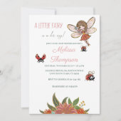 Magic Whimsical Woodland Forest Fairy & Ladybugs Einladung (Vorderseite)