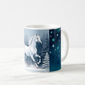 Magic White Winter Horse Kaffeetasse (VorderseiteRechts)