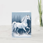 Magic White Winter Horse Karte (Vorderseite)