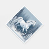 Magic White Winter Horse Serviette (Ecke)