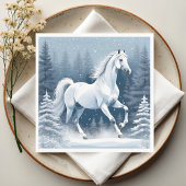 Magic White Winter Horse Serviette