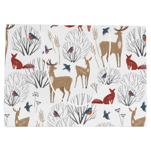 Magic Winter Wonderland Große Geschenktüte (Rückseite)