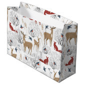 Magic Winter Wonderland Große Geschenktüte (Vorderseite Schrägansicht)