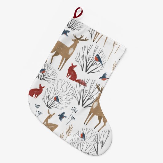Magic Winter Wonderland Großer Weihnachtsstrumpf (Vorderansicht (hängend))