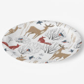 Magic Winter Wonderland Pappteller (Schrägansicht)