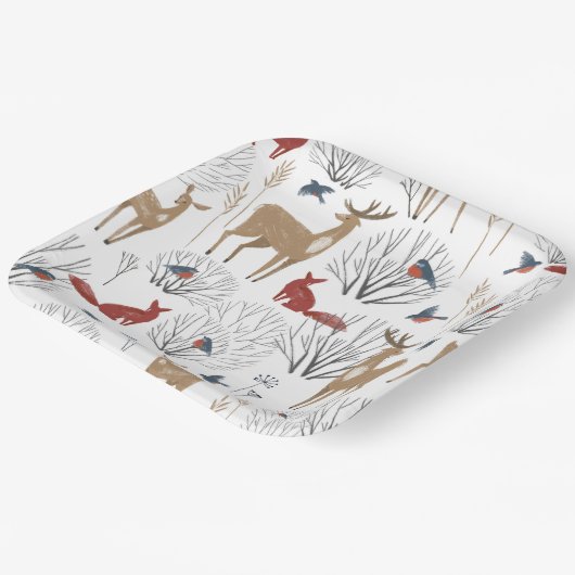 Magic Winter Wonderland Pappteller (Gewinkelt)