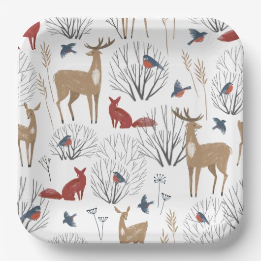 Magic Winter Wonderland Pappteller (Vorderseite)