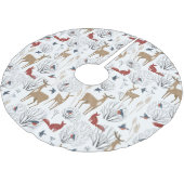 Magic Winter Wonderland Polyester Weihnachtsbaumdecke (Schrägansicht)