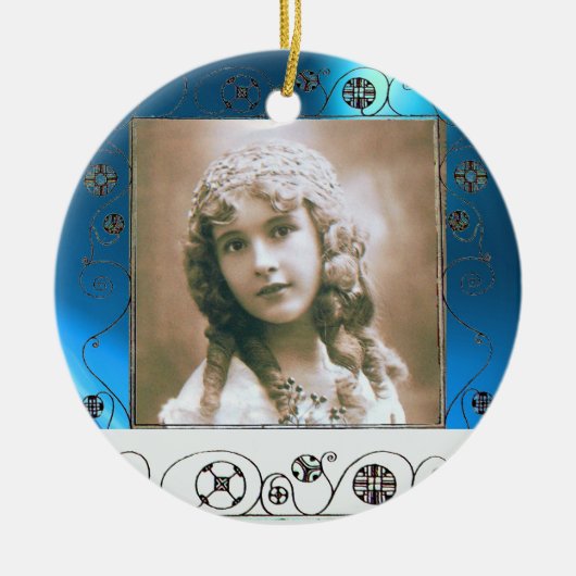 MAGIC WIRBEL FOTO TEMPLATE , Blue Saphir Keramik Ornament (Vorne)