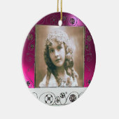 MAGIC WIRBEL FOTO TEMPLATE, Fuchsia Pink Amethyst Keramikornament (Rechts)