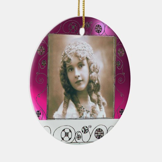 MAGIC WIRBEL FOTO TEMPLATE, Fuchsia Pink Amethyst Keramikornament (Rechts)