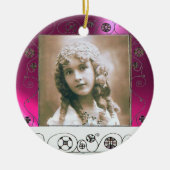 MAGIC WIRBEL FOTO TEMPLATE, Fuchsia Pink Amethyst Keramikornament (Vorne)