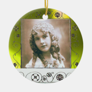 MAGIC WIRBEL FOTO TEMPLATE , Gelbes Topaz Keramikornament