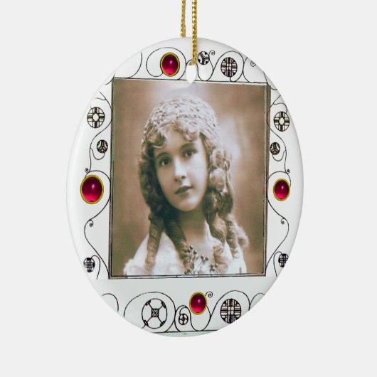 MAGIC WIRBEL FOTO TEMPLATE , Pink Red Ruby Keramikornament (Rechts)