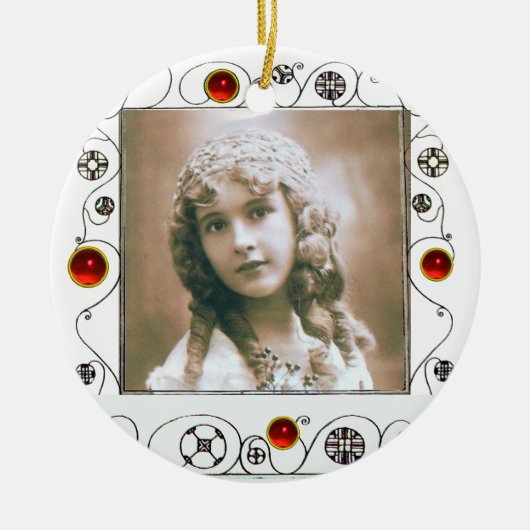 MAGIC WIRBEL FOTO TEMPLATE , Red Ruby Keramikornament (Vorne)
